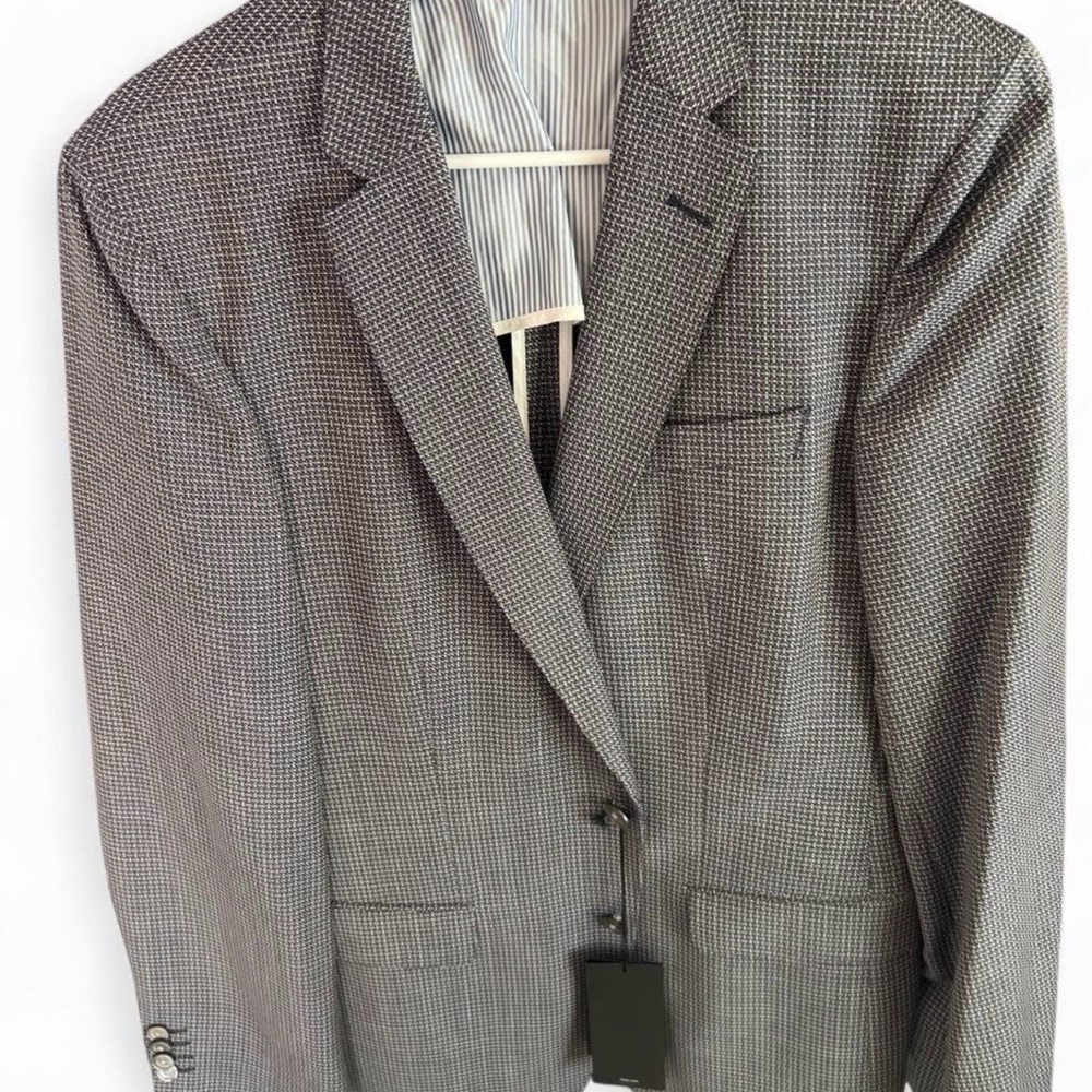 Boss Men's Gray Houndstooth Blazer - Classic Single-Breasted Sport Coat